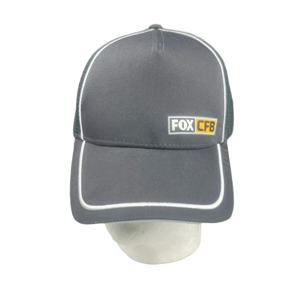 FOX College Football Trucker Hat Gray Black Mesh Back Snapback Sporty Fanwear
